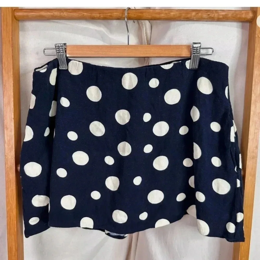TRAFALUC COLLECTION ZARA SKORT BLUE POLKA DOT SIZE SMALL​